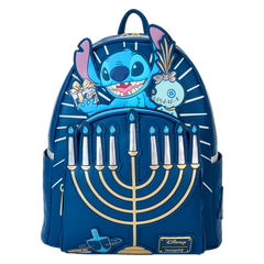 LOUNGEFLY Stitch Hanukkah Menorah Light Up Mini Backpack