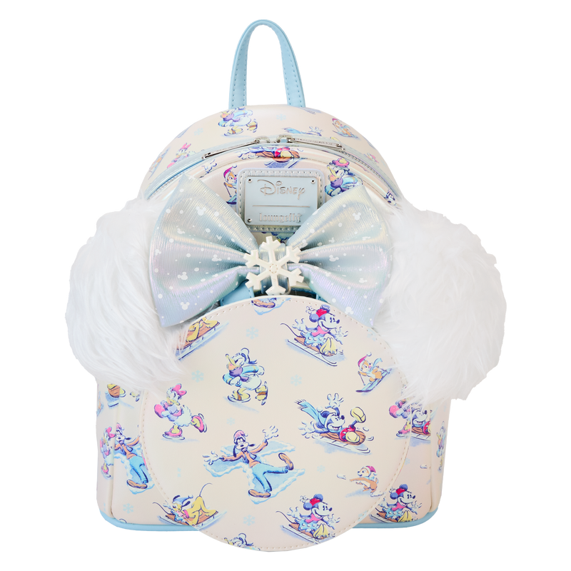 LOUNGEFLY Mickey & Friends Winter Wonderland Mini Backpack With Ear Headband