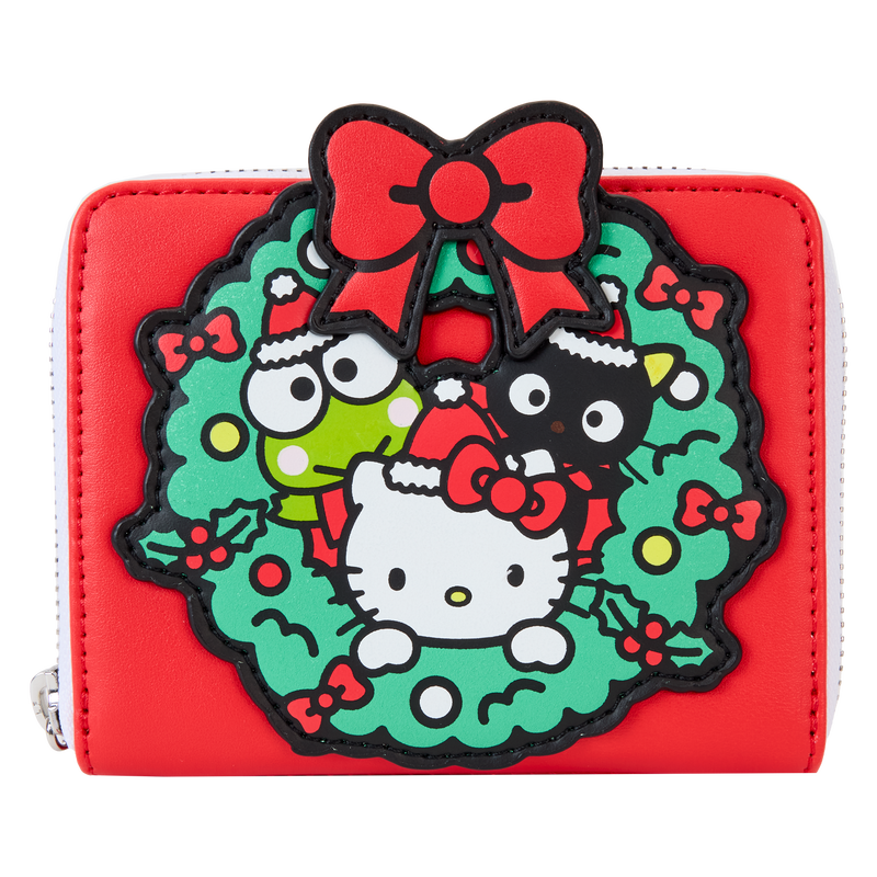 LOUNGEFLY Sanrio Christmas Wreath Zip Around Wallet