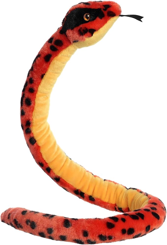 Aurora Snake 50" Red Viper Playful Stuffed Animal