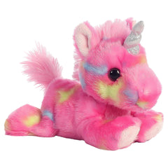 Aurora® Vibrant Bright Fancies™ Jellyroll Unicorn™ Stuffed Animal - Eye-Catching Fun - Delightful Cuddles - Pink 8 Inches