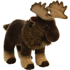 Aurora® Adorable Miyoni® Moose Stuffed Animal - Lifelike Detail - Cherished Companionship - Brown 14 Inches