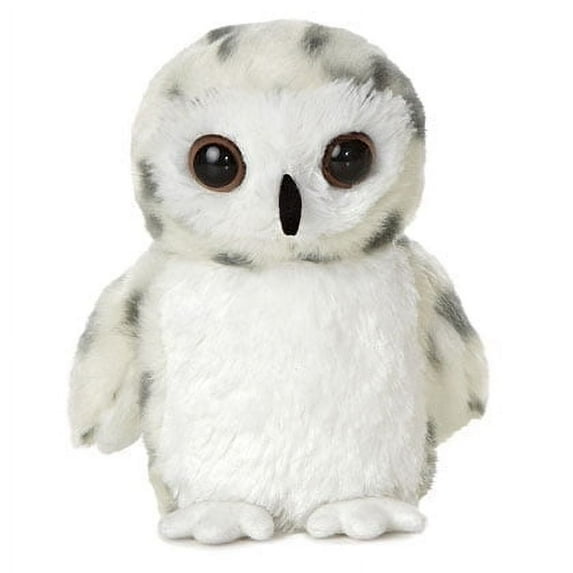 Aurora® Adorable Mini Flopsie™ Snowy Owl Stuffed Animal - Mini Companions Ready for Playful Adventures - for Kids All Ages, Toddlers, Adults, and Families - White 7 Inches