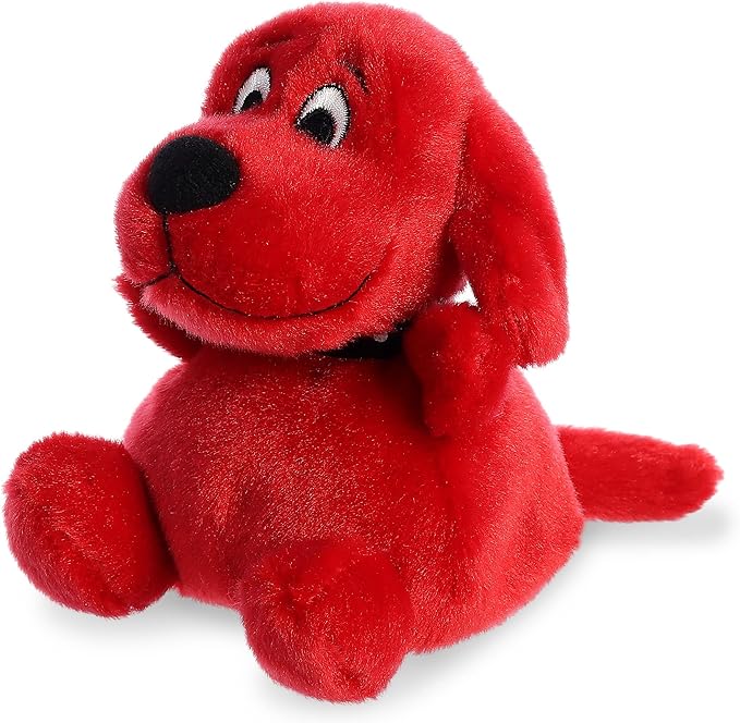 Aurora® Playful Clifford® Palm Pal™ Clifford Stuffed Animal - Childhood Nostalgia - Lasting Companionship - Red 5 Inches