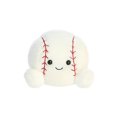 Aurora® Adorable Palm Pals™ Slugger Baseball™ Stuffed Animal - Pocket-Sized Play - Collectable Fun - White 5 Inches