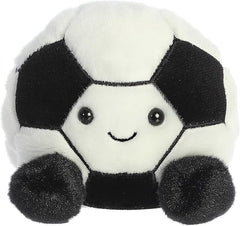 Aurora® Adorable Palm Pals™ Striker Soccerball™ Stuffed Animal - Fun Collectible Plush for Kids and Adult Collectors - Perfect for Decorating Rooms and Birthday Gifts - Black 4 Inches