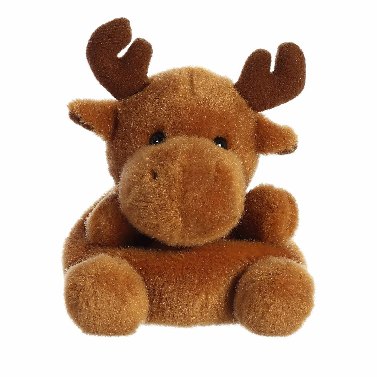 Aurora® Adorable Palm Pals™ Cinnamon Moose™ Stuffed Animal - Fun Collectible Plush for Kids and Adult Collectors - Perfect for Decorating Rooms and Birthday Gifts - Brown 4.5 Inches