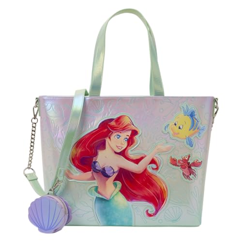 Loungefly The Little Mermaid Ariel, Flounder, & Sebastian Tote Bag