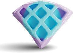 Taba Jelly Squishies Sparkle Waffle - FuFu Squeeze Stress Relief Toy - Stretchy & Sticky Fun Sensory Play with Custom Decorations - Relaxing Fidget Toy for Anxiety Relief