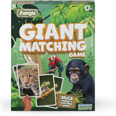 Giant Matching Game Jungle - Summer Toys - Game Night - Travel Games - Memory, Learning Game - Jumbo Playing Cards - Ages 3+