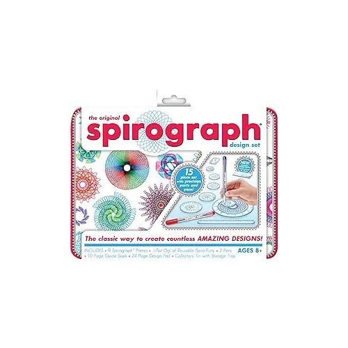 Spirograph Design Set Collectors Tin Arts and Crafts for Kids Drawing Kit