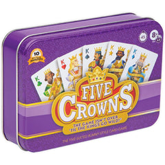 Five Crowns Collectible Tin – Card Game for Kids and Adults, Family Game Night, The Game isn’t Over Until the Kings Go Wild, 5 Suited Rummy Style Card Game, 1-7 Players, Ages 8+