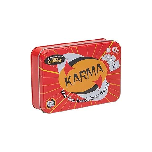 KARMA Tin Playing Cards Games for Kids, Family Games Night, Travel Game