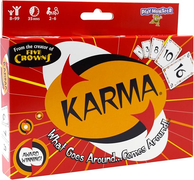 KARMA Playing Cards Game for Kids, Family Games Night, Travel Game