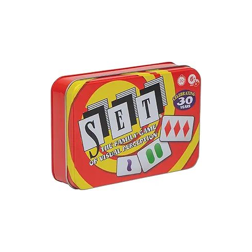 SET Card Games for Kids, Collectors Tin, Matching Game, Learning Games, 6+