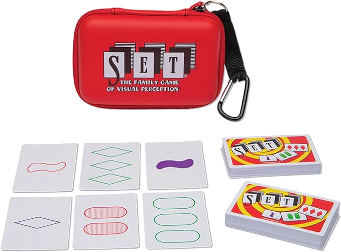 SET Travel Case Card Games for Kids, Matching Game, Learning Games, 6+