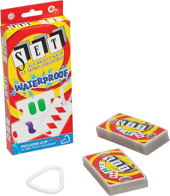 SET Waterproof Card Games for Kids, Matching Game, Learning Games, 6+