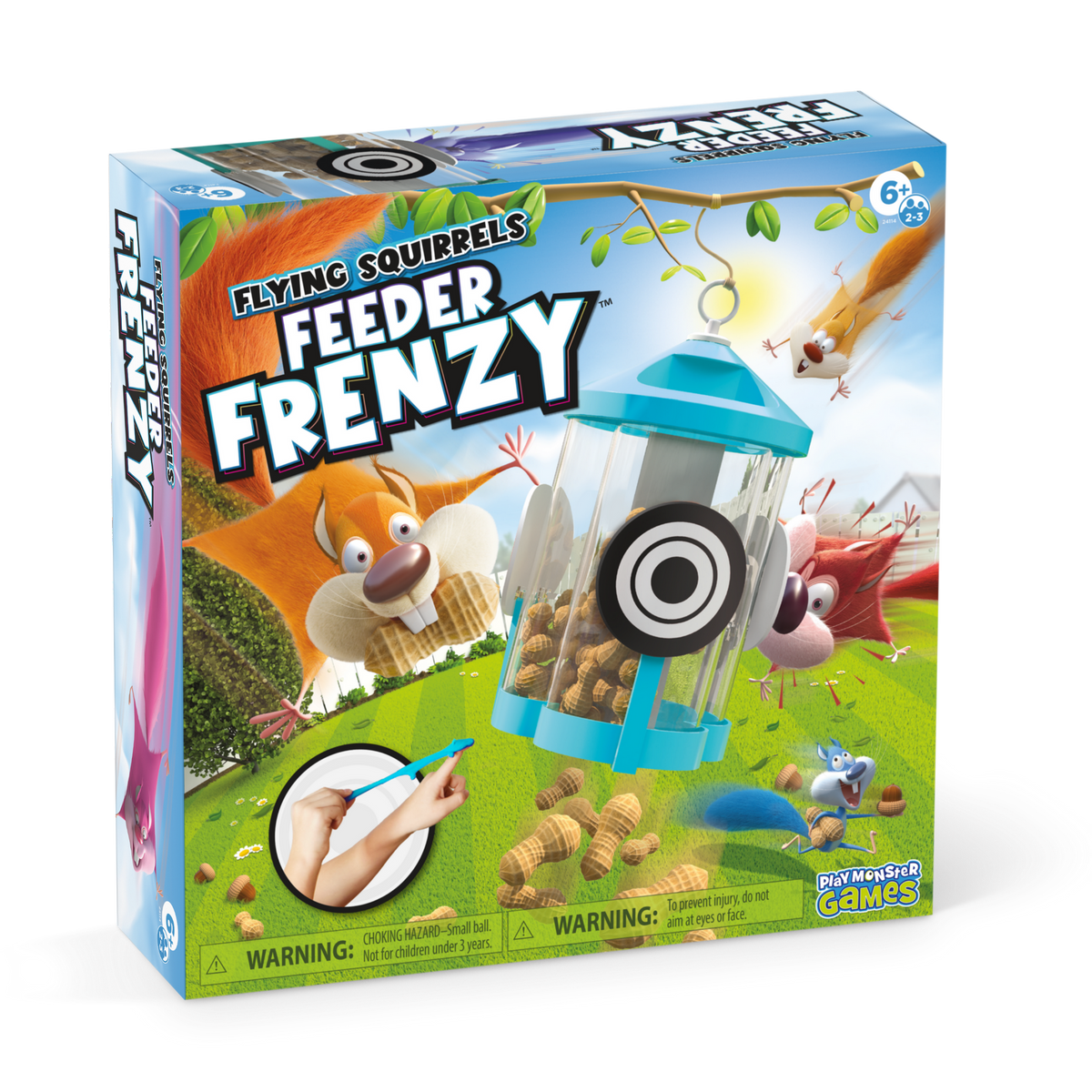 Flying Squirrels Feeder Frenzy Board Game – Kids Games, Family Games for Kids and Adults, Board Games for Family Night, Multi-Player Board Games, Aim & Release Nuts to Win, Ages 6+