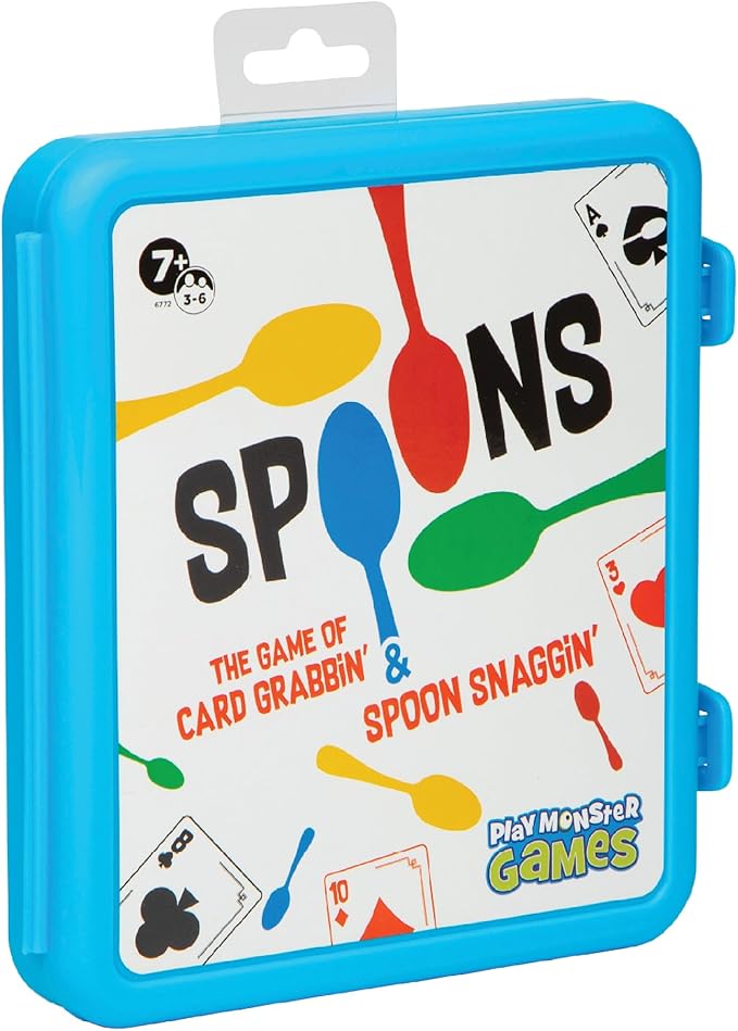 Spoons in a Case Playing Card Games for Kids Deck of Cards Fun Family Games