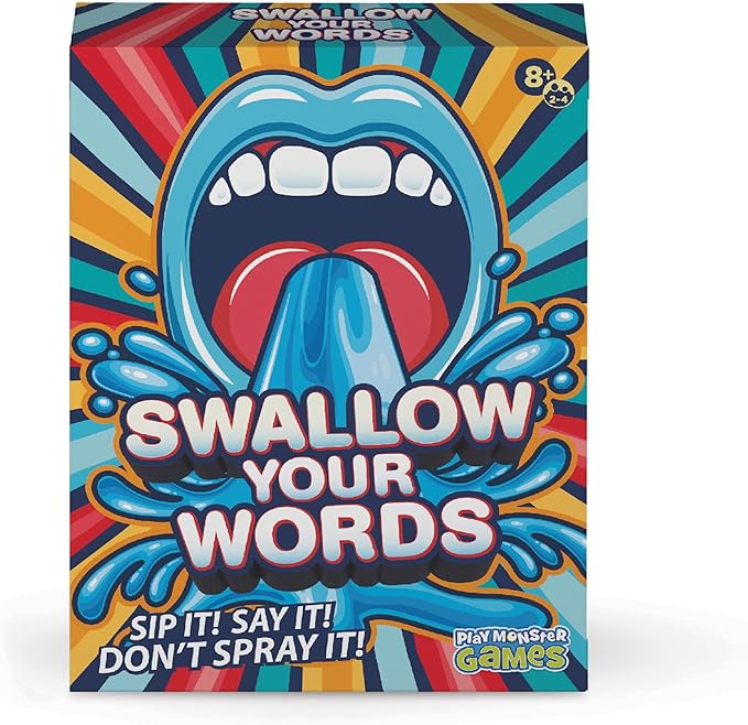 Swallow Your Words Card Games - Board Game for Family Game Night, Sip It, Say It, Don't Spray It, Multiplayer Game, Guess The Phrase Before The Timer Runs Out, Ages 8+