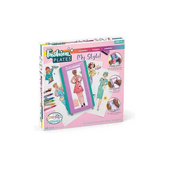 Fashion Plates My Style – Girls Mix-and-Match Drawing Kit, Arts and Crafts, Coloring, Art Supplies, Craft Supplies, Stencils, Crayons Included, Create Your Own Designs, Ages 6+