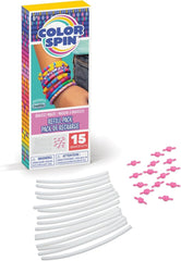 ColorSpin Bracelet Replacement Tubes - 15 Replacement Tubes with Clasps Only for ColorSpin Electric Bracelet Maker