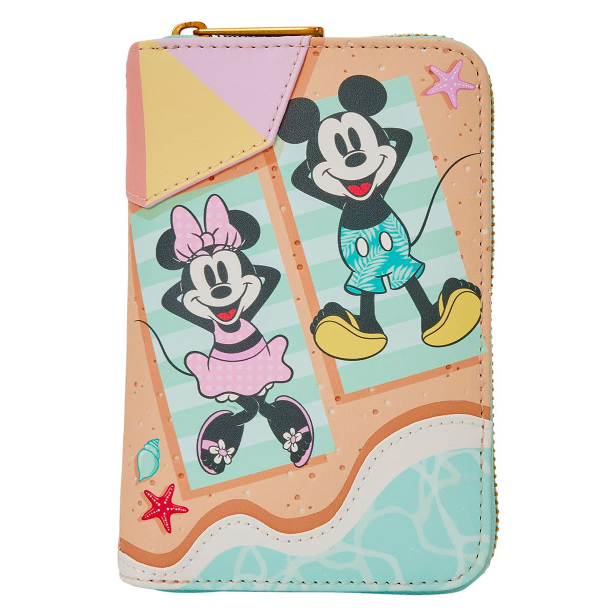 Loungefly Disney Mickey and Minnie Beach Fun Zip Around Wallet