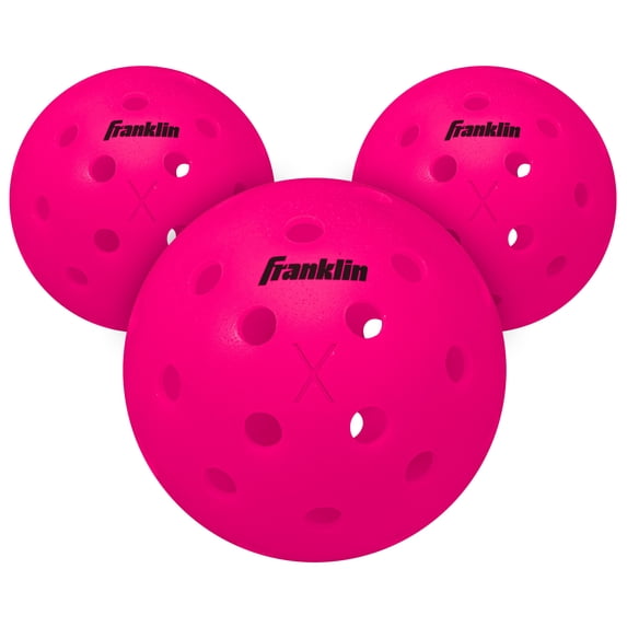 Franklin Sports Pickleball-x Performance 40 Outdoor Balls-Pink