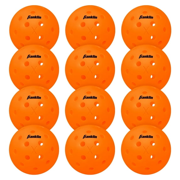 Franklin Sports X-40 USAPA Approved Tournament Pickleballs - 12 Pack - Lava