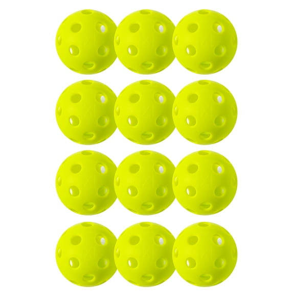 Franklin Sports X-26 Pickleballs - Indoor - 12 Pack - USAPA Approved - Optic