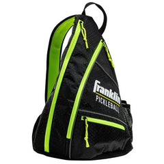 Franklin Sports Pickleball Sling Bag Backpack Holds 6 Paddles - Black/Optic