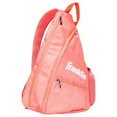 Franklin Sports Pickleball Sling Bag Backpack Holds Paddles + Gear - Coral