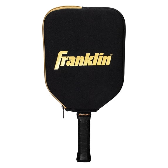 Franklin Sports Pickleball Paddle Cover with Fence Hook - Black + Gold
