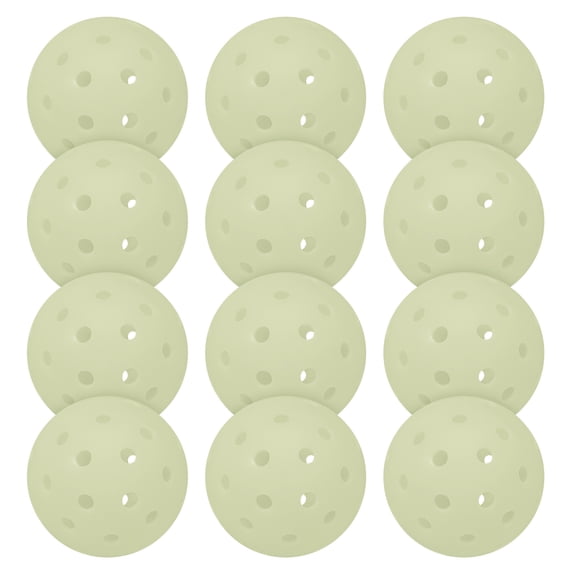 Franklin Sports X-40 Glow in the Dark Night Pickleballs - 12 Pack - Green