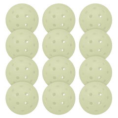 Franklin Sports X-40 Glow in the Dark Night Pickleballs - 12 Pack - Green