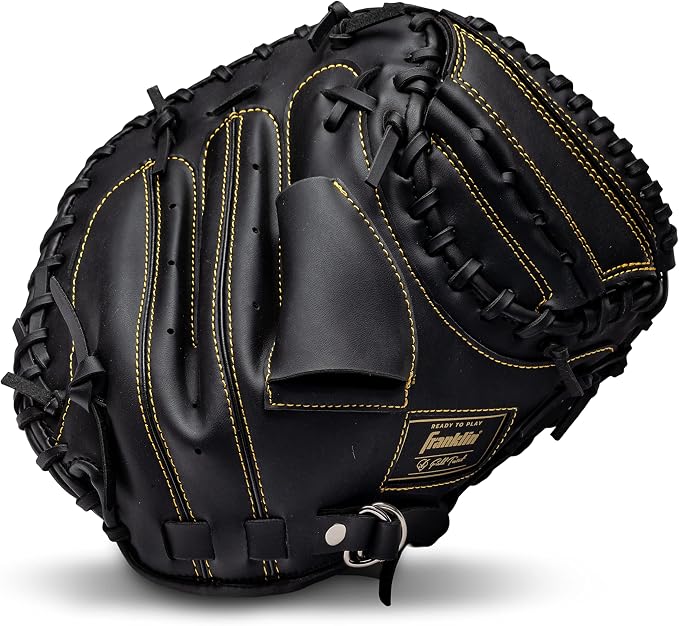 Franklin Sports Field Master Catcher's Mitt - 31.5" RHT - Black/Gold