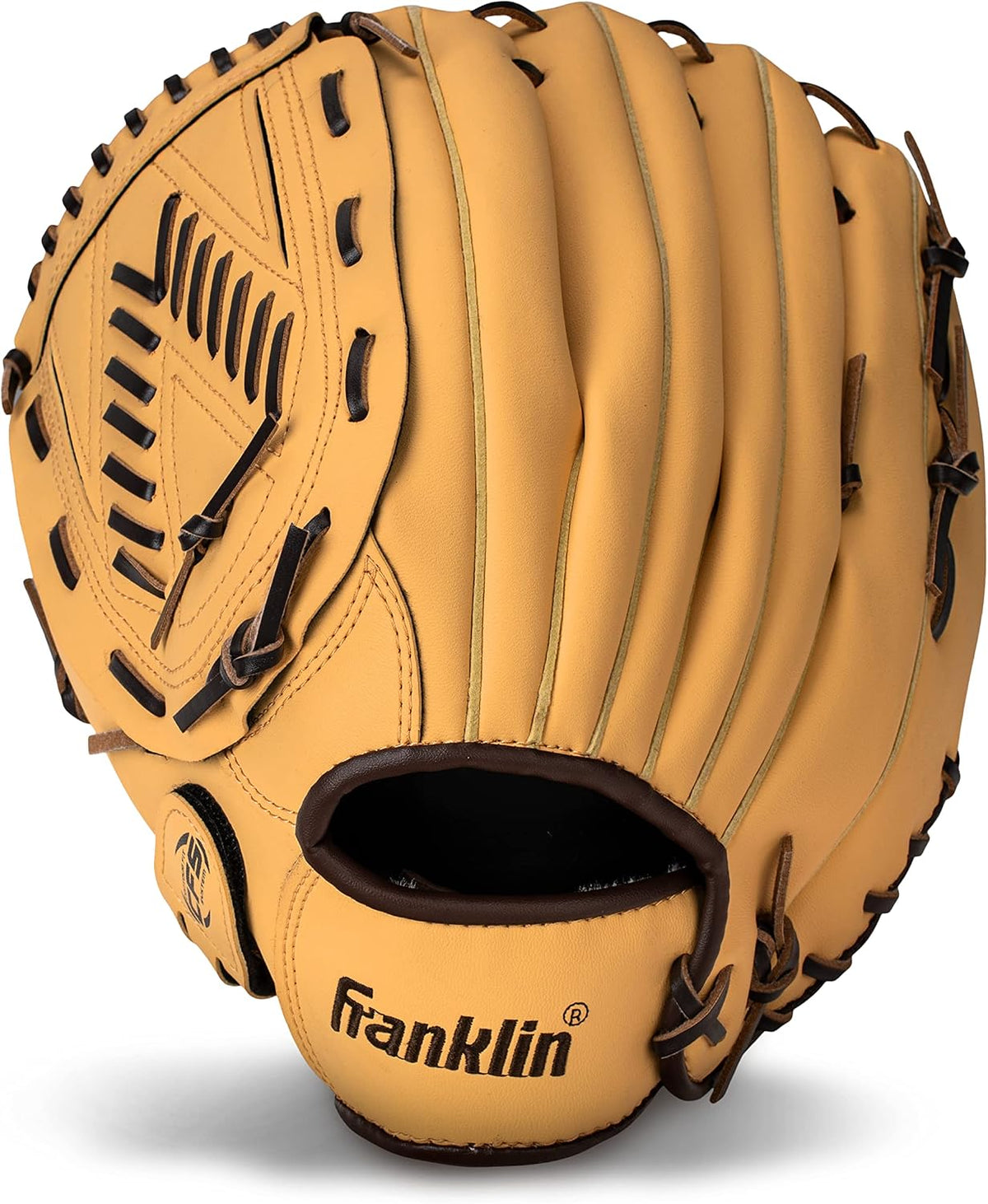 Franklin Sports Field Master Baseball Glove - 13" LHT - Camel Brown