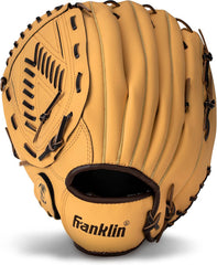 Franklin Sports Field Master Baseball Glove - 13" LHT - Camel Brown
