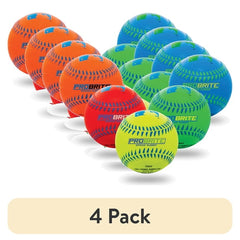 Franklin MLB Rubber Sponge Pdq Neon Probrite T-Ball (12 Pack)