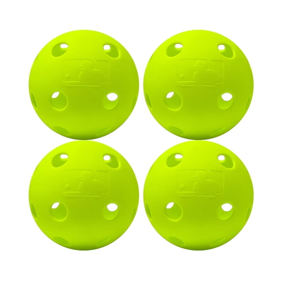 Franklin Sports Plastic Practice Softballs - 4 Pack - Yellow