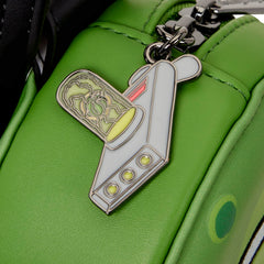 Loungefly Cartoon Network Rick and Morty Pickle Rick Crossbody Bag