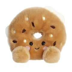 Aurora® Adorable Palm Pals™ Tony Everything Bagel™ Stuffed Animal - Fun Collectible Plush for Kids and Adult Collectors - Perfect for Decorating Rooms and Birthday Gifts - Brown 4.5 Inches