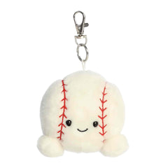 Aurora® Adorable Palm Pals™ Slugger Baseball™ Clip-On - Fun Collectible Plush For Kids and Adult Collectors - Perfect for Decorating Rooms and Birthday Gifts - White 4 Inches