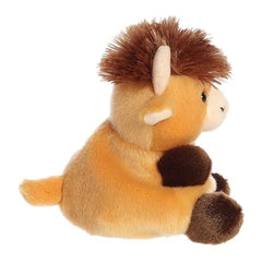 Aurora® Adorable Palm Pals™ Hubert Highland Cow™ Stuffed Animal - Pocket-Sized Play - Collectable Fun - Brown 5 Inches
