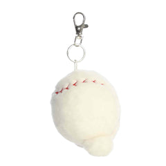 Aurora® Adorable Palm Pals™ Slugger Baseball™ Clip-On - Fun Collectible Plush For Kids and Adult Collectors - Perfect for Decorating Rooms and Birthday Gifts - White 4 Inches