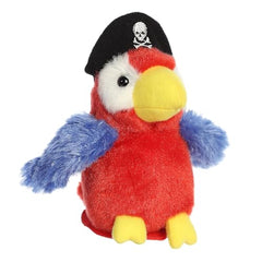 Aurora® Adorable Shoulderkins™ Swashbuckler Parrot™ Stuffed Animal - Fun Buddy that Can Go Everywhere with You - Perfect for Kids 3+ Years and Costumes - Red 4 Inches
