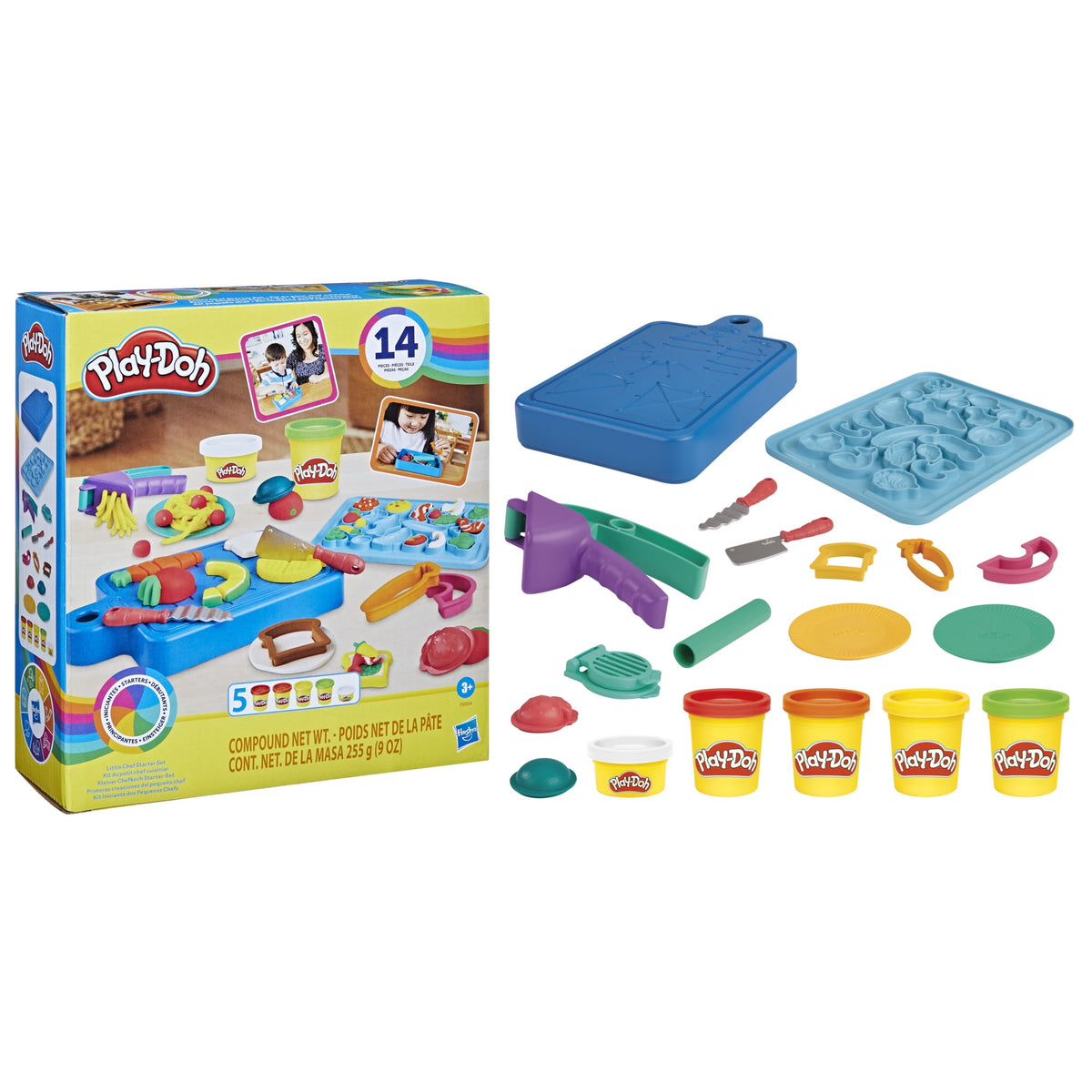Play-Doh Little Chef Starter Set, 14 Play Kitchen Accessories, Ages 3+, Preschool Crafts