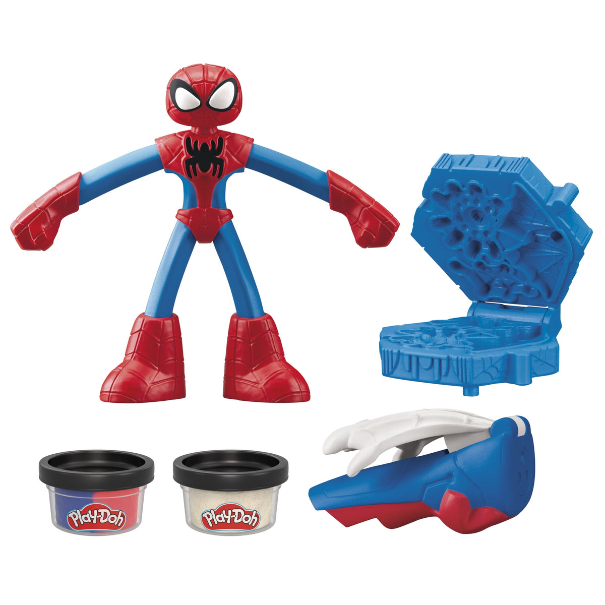 Play-Doh Marvel Spider-Man Thwip Squisher Set with Bendy Action Figure, Imagination Ages 4+