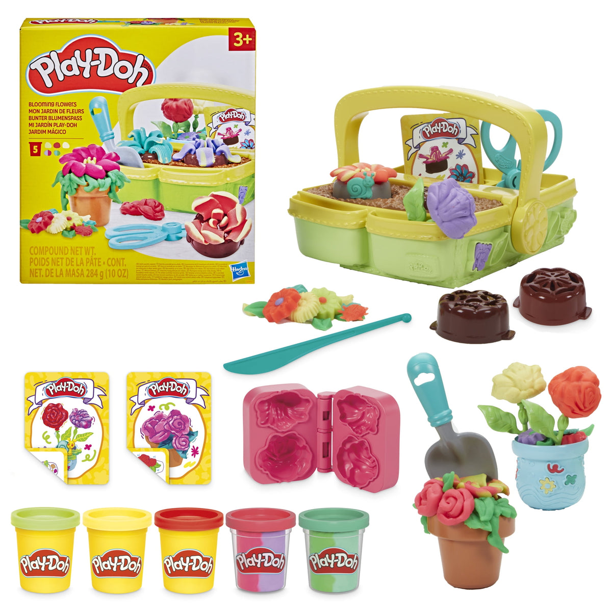 Play-Doh Blooming Flower Garden Toy Playset, Nature Pretend Play, Arts & Crafts Ages 3+