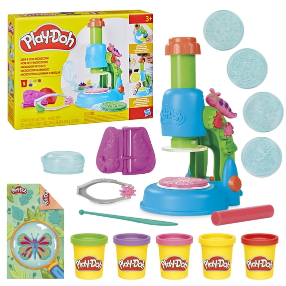 Play-Doh Light & Look Microscope for Kids, Electronic Preschool Toy for Girls & Boys, Ages 3+